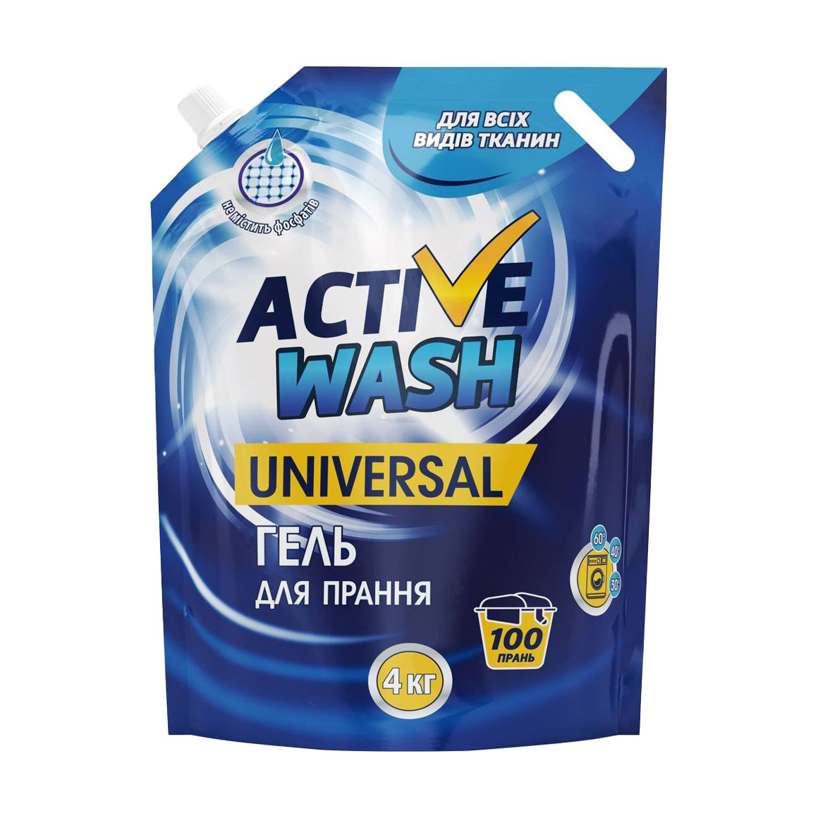 Гель для прання Donat Active Wash Універсальний, 100 циклів прання, 4 кг